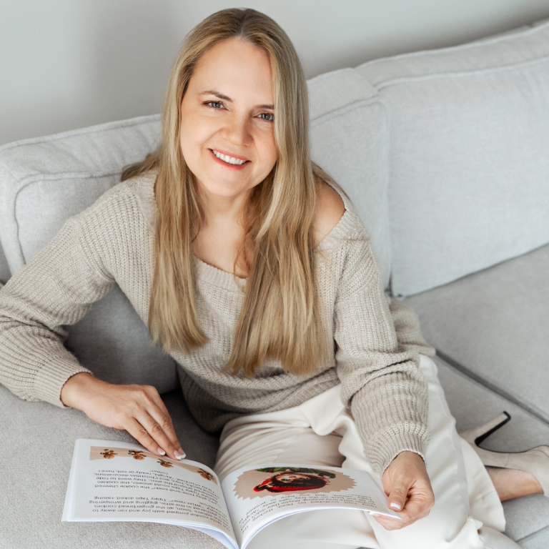 Author reading her own book